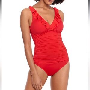 Lauren Ralph Lauren
Beach Club Solids Underwire Ruffle Surplice V-Neck